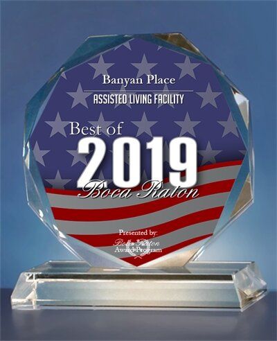 Best of 2019 Assisted Living Boca Raton — Banyan Place award badge